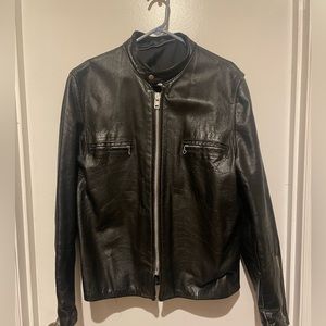 Vintage Leather Motorcycle jacket - medium